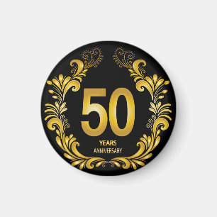 50 jaar Gold Glitter Jubileum Magneet