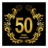 50 jaar Gold Glitter Jubileum Perfect Poster (Voorkant)