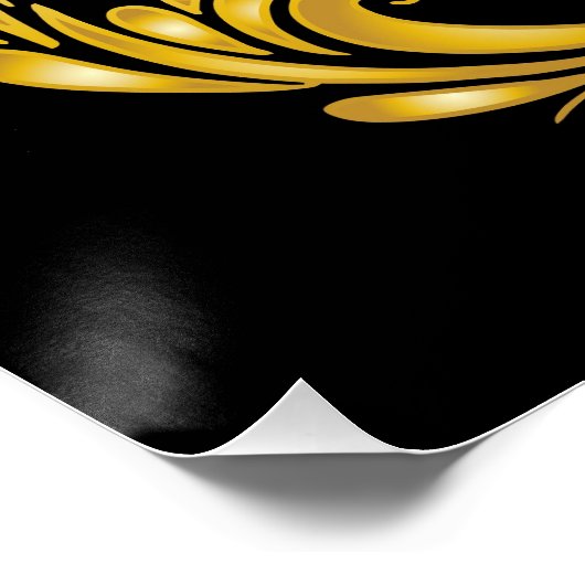 50 jaar Gold Glitter Jubileum Perfect Poster (Hoek)