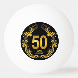 50 jaar Gold Glitter Jubileum Pingpongbal