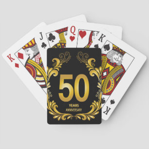 50 jaar Gold Glitter Jubileum Pokerkaarten