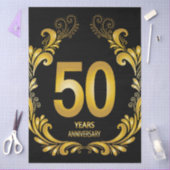 50 jaar Gold Glitter Jubileum Tissuepapier (Craft)