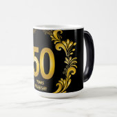 50 jaar Gold Glitter Wedding Jubileum Magische Mok (Voorkant rechts)