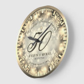 50 jaar Golden Wedding Jubileum Grote klok (Hoek)