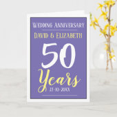 50 jaar Golden Wedding Jubileum Kaart (Gele Bloem)