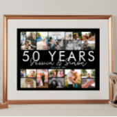 50 jaar gouden bruiloft jubileum fotocollage poster
