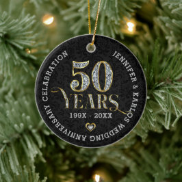 50 jaar gouden bruiloft Jubileum Keramisch Ornament
