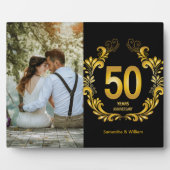 50 Jaar Gouden Glitter Jubileum Foto Fotoplaat (Voorkant)