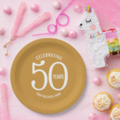 50 jaar gouden gouden feestdag papieren bordje (Feest)