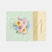 50 jaar gouden jubileum bloemen groen fleece deken (Voorkant (Horizontaal))