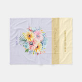 50 jaar gouden jubileumbloemen paarse fleece deken (Voorkant (Horizontaal))