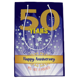 50 jaar herstel Jubileum vet cijfer Medium Cadeauzakje