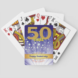 50 jaar herstel Jubileum vet cijfer Pokerkaarten