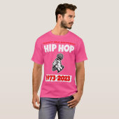 50 jaar hip hop 50ste Jubileum retro mic T-shirt (Voorkant volledig)