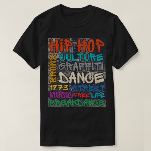 50 jaar Hip Hop Cultuur Graffiti  T-shirt (Design voorkant)