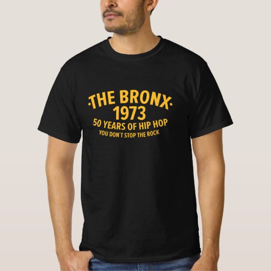 50 jaar Hip Hop - New York Bronx 1973 T-shirt (Voorkant)
