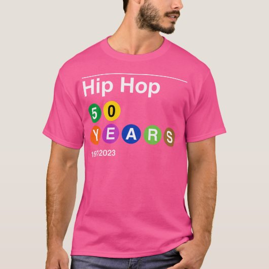 50 jaar hiphop 1973-2023 50ste Jubileum Sub T-shirt (Voorkant)