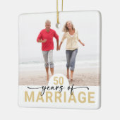 50 jaar huwelijk bruiloft Jubileum Foto Keramisch Ornament (Links)