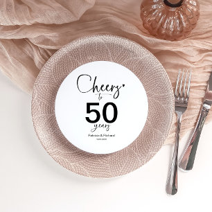 50 Jaar Huwelijksjubileum Charger Plaat Inzetstuk Kaart