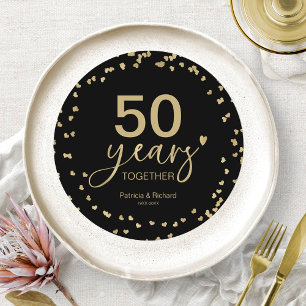 50 Jaar Huwelijksjubileum Charger Plaat Inzetstuk Kaart