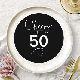 50 Jaar Huwelijksjubileum Charger Plaat Inzetstuk Kaart