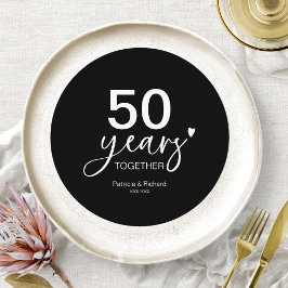 50 Jaar Huwelijksjubileum Charger Plate Inzetstuk Kaart
