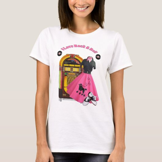 50 jaar I Love Rock & Roll T-Shirt (Voorkant)