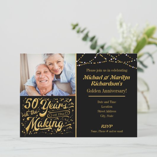 50 Jaar in de maak - Gouden Jubileum Kaart (Staand voorkant)