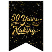 50 jaar in de maak — Verjaardag of Anniv. Foto Vlaggetjes (Eerste vlag)