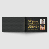 50 jaar in de Making, Luxe Zwart/Gouden Verjaardag Gastenboek (Volledig)