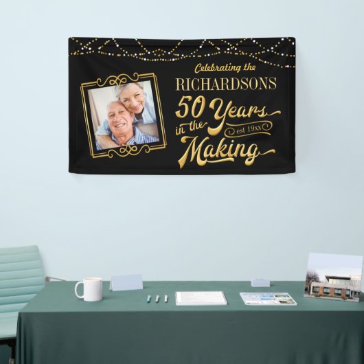 50 jaar in het Making Golden Jubileum Spandoek (Beurs)