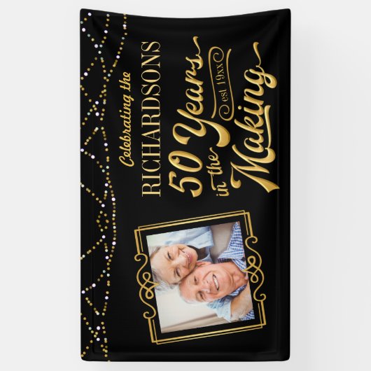 50 jaar in het Making Golden Jubileum Spandoek (Verticaal)