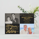 50 JAAR IN HET MAKING Jubileum Dan & nu Pics Kaart (Staand voorkant)