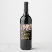 50 jaar in het Making Jubileum (toen en nu) Wijn Etiket (Voorkant)