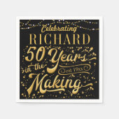 50 jaar in wording (50ste verjaardag) servetten (Voorkant)