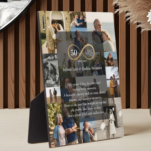 50 jaar Infinity Photo Collage Jubileum Gift Fotoplaat