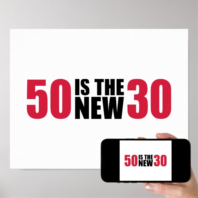 Ontvanger ritme Vertrek naar 50 jaar is de nieuwe 30 jaar poster | Zazzle.nl