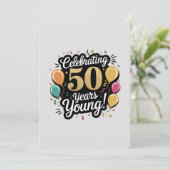 50 jaar jong een gouden jubileum Kaart vieren (Staand voorkant)