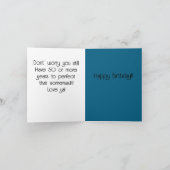 50 Jaar Jong Vouwkaart Kaart (Binnen)