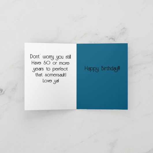 50 Jaar Jong Vouwkaart Kaart (Binnen)