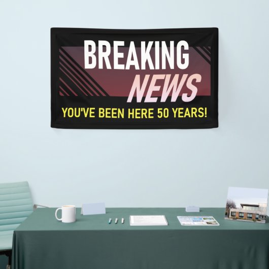 50 jaar Jubileum 50e werknemer Spandoek (Beurs)