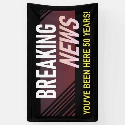 50 jaar Jubileum 50e werknemer Spandoek (Verticaal)