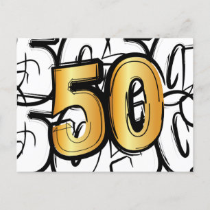 50 jaar jubileum, abraham, sarah of trouwdag. aankondigingskaart