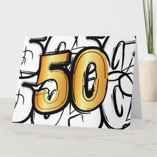 50 jaar jubileum, abraham, sarah of trouwdag. kaart