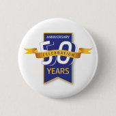50 Jaar Jubileum Design Ronde Button 5,7 Cm (Voorkant)