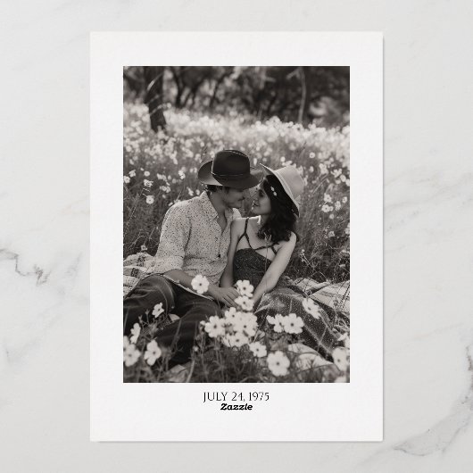 50 jaar Jubileum foto Folie Uitnodiging (Achterkant)