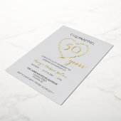 50 jaar Jubileum foto Folie Uitnodiging (Gedraaid)