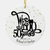 50 jaar Jubileum Gold gepersonaliseerd Keramisch Ornament (Voorkant)