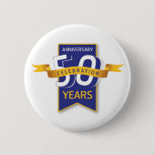 50 jaar Jubileum ontwerpen Ronde Button 5,7 Cm (Voorkant)