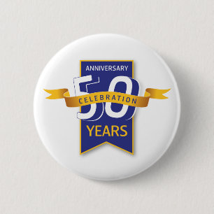 50 jaar Jubileum ontwerpen Ronde Button 5,7 Cm